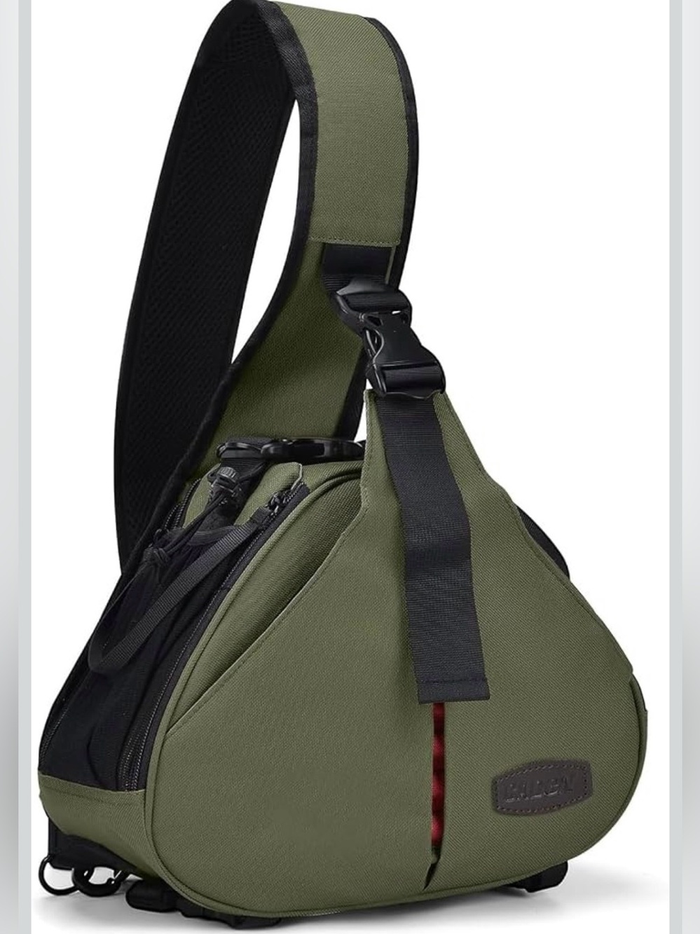 Caden Olive Green Sling Backpack Compact Crossbody Camera Bag